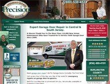 Tablet Screenshot of precisiongaragedoorsnj.com
